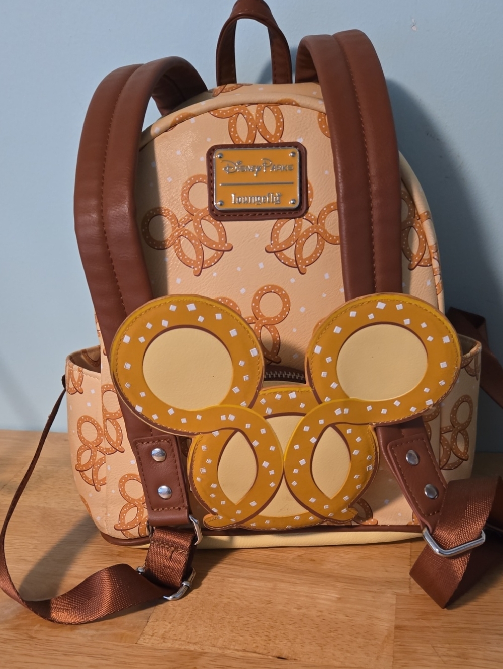 Disney Parks Loungefly Mini Pretzel Mickey Backpack New Condition    (#1625)